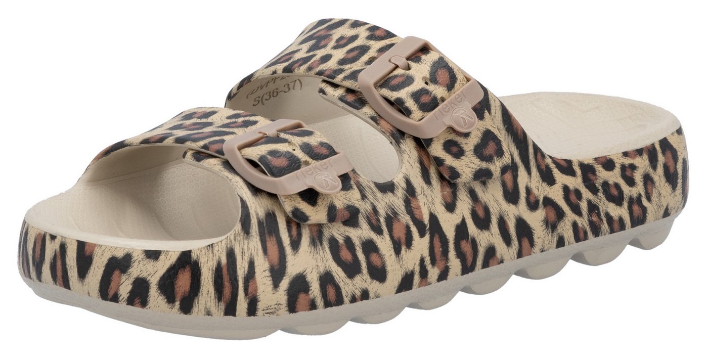 Rieker Sport Pantolette Sommerschuh, Strandschuh, Hausschuh mit zwei verstellbaren Schnallen