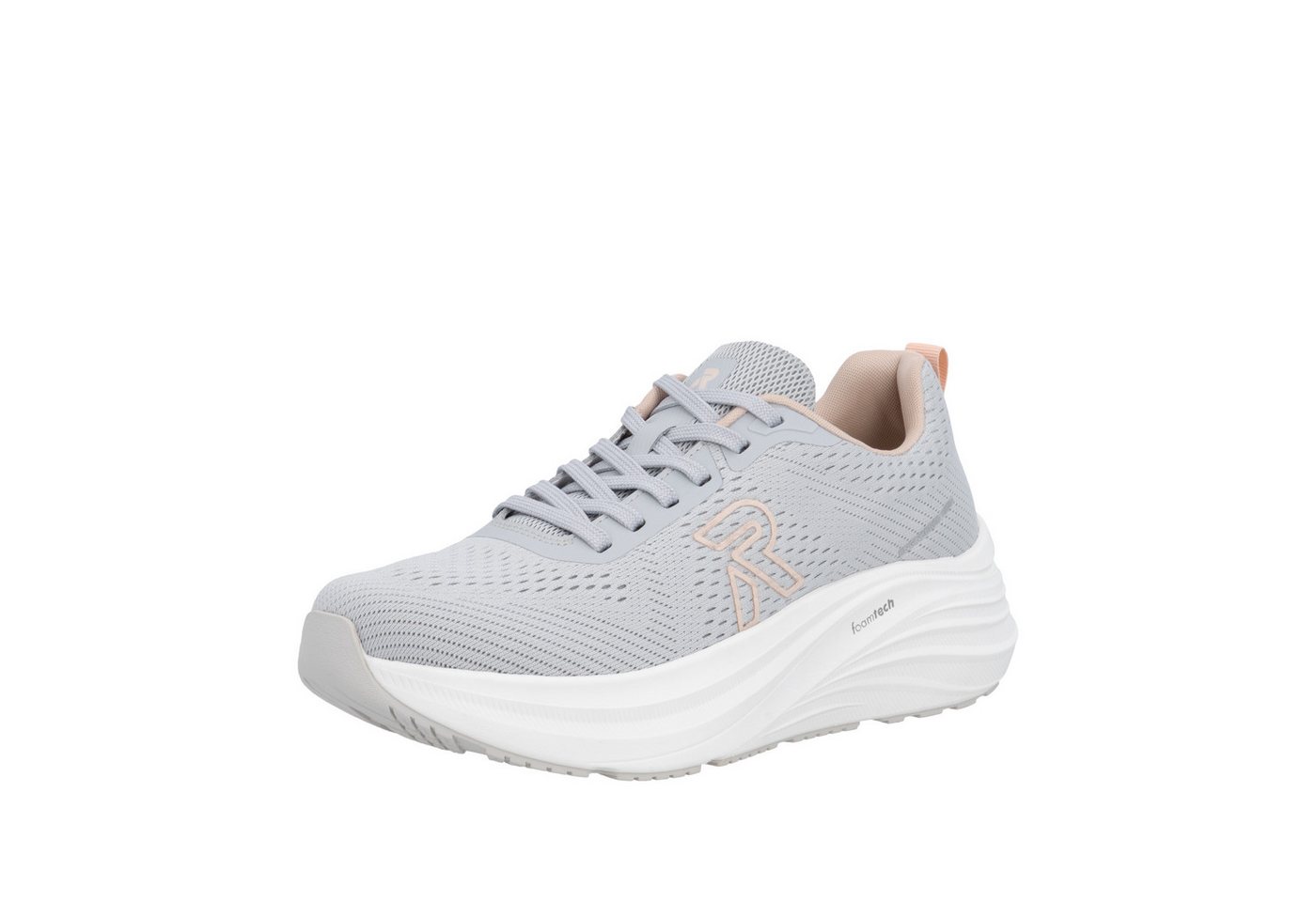 Rieker Sport Plateausneaker Freizeitschuh, Halbschuh, Schnürer mit leichter Laufsohle (grau)
