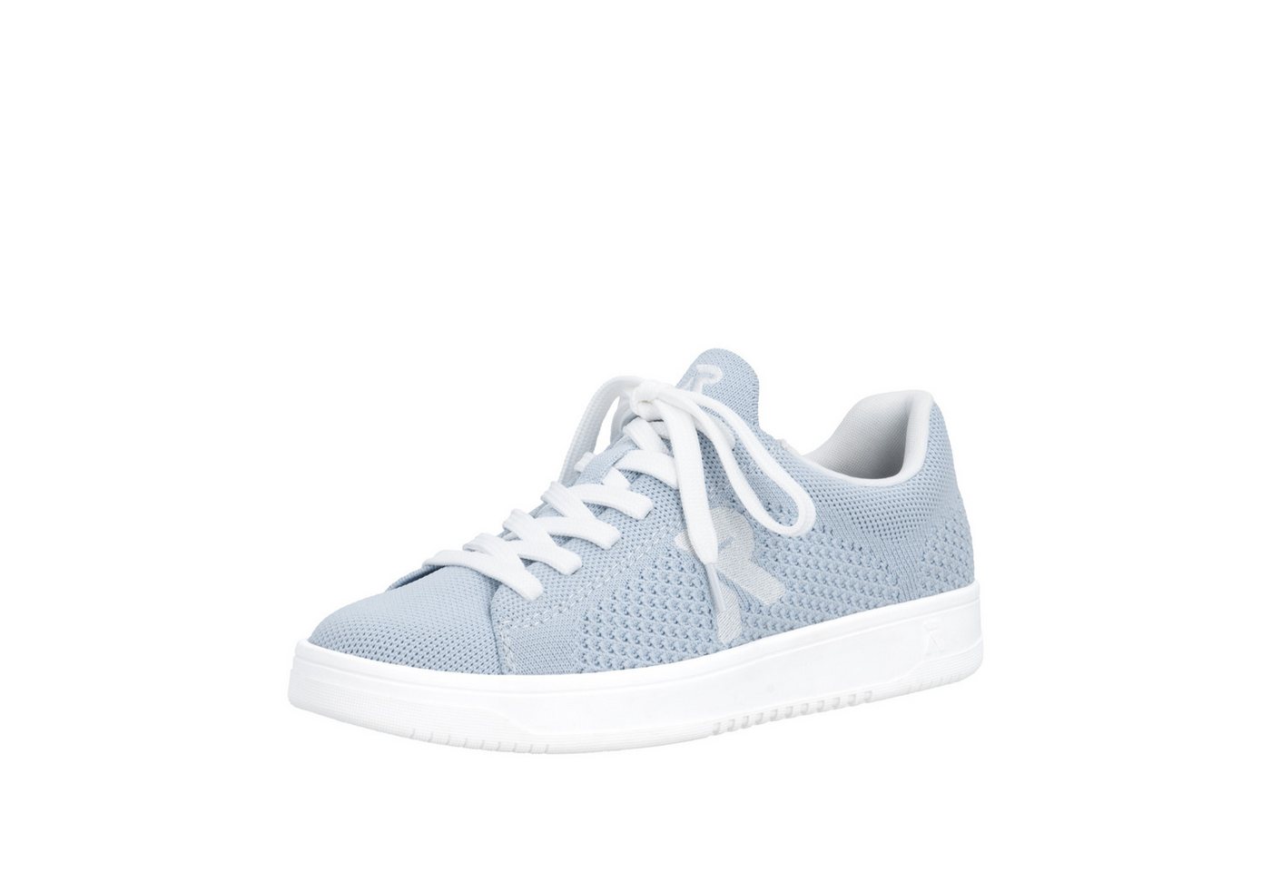 Rieker Sport Plateausneaker Slip-on Sneaker, Halbschuh, Freizeitsneaker mit aufgesetzter Schnürung (blau)