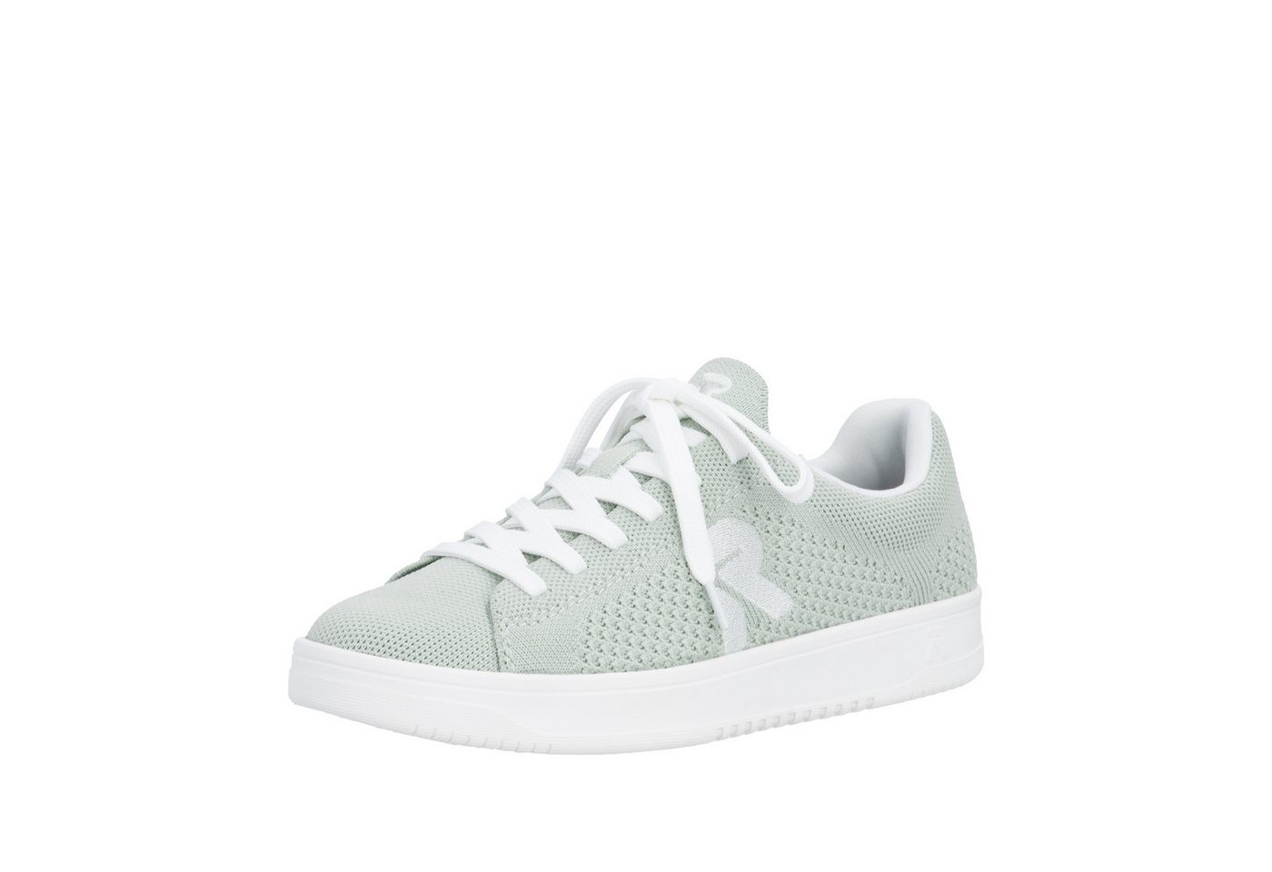 Rieker Sport Plateausneaker Slip-on Sneaker, Halbschuh, Freizeitsneaker mit aufgesetzter Schnürung (grün)