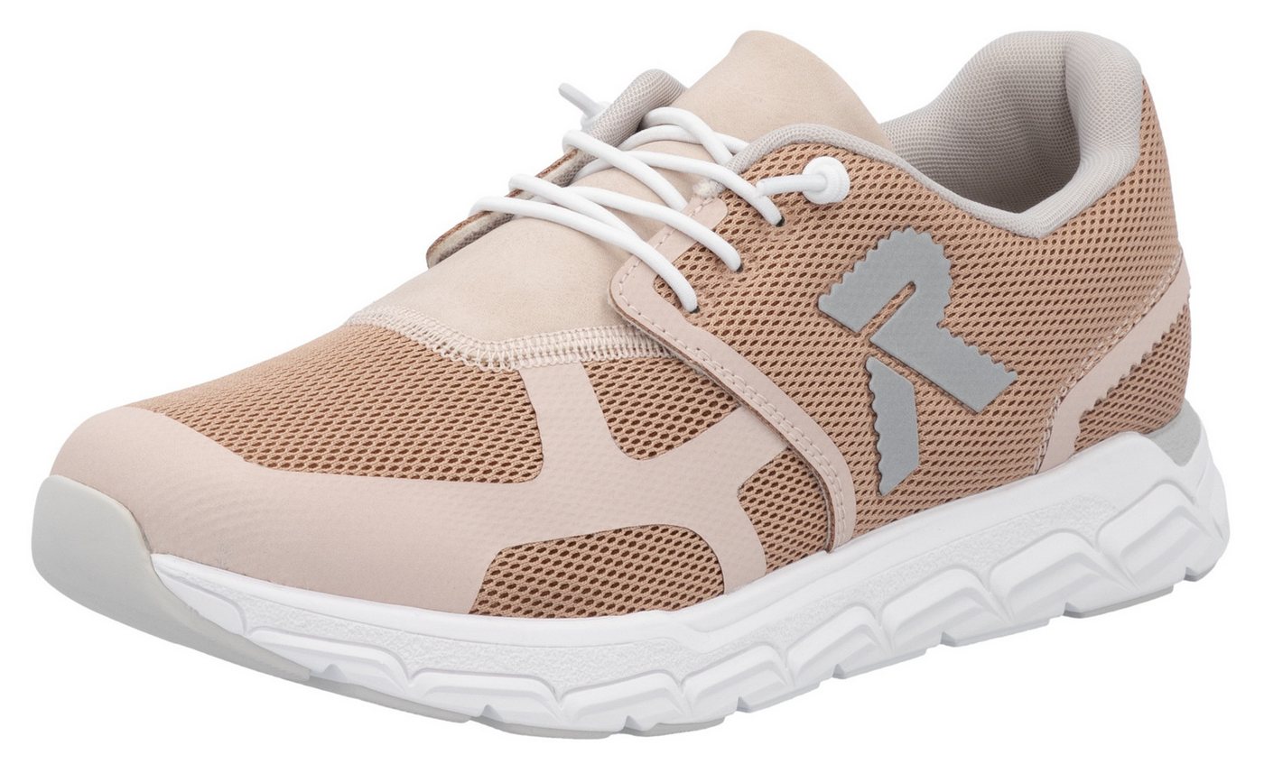 Rieker Sport Preston Slip-On Sneaker Freizeitschuh, Halbschuh, Schlupfschuh mit Gummizug (rosé)