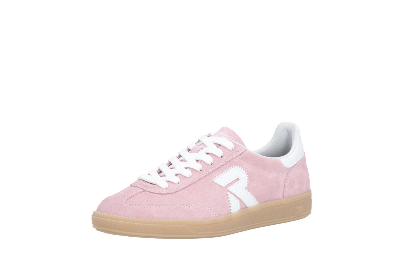 RIEKER Sport San Diego Swing2GO Sneaker Retro-Sneaker, Freizeitschuh, Halbschuh mit herausnehmbarem Fußbett (rosa/weiß)