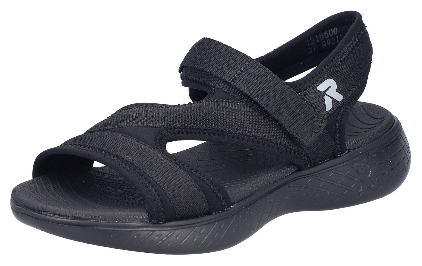 RIEKER Sport Sandale Trekkingsandale, Outdoorsandale, Sommerschuh mit Klettriemchen