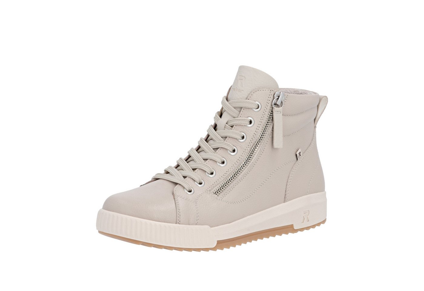 RIEKER Sport Schnürboots, Stiefelette, High Top Sneaker, Freizeitboots mit Reißverschluss