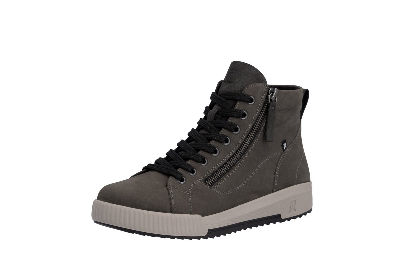 Rieker Sport Schnürboots Stiefelette, High Top Sneaker, Freizeitboots mit Reißverschluss