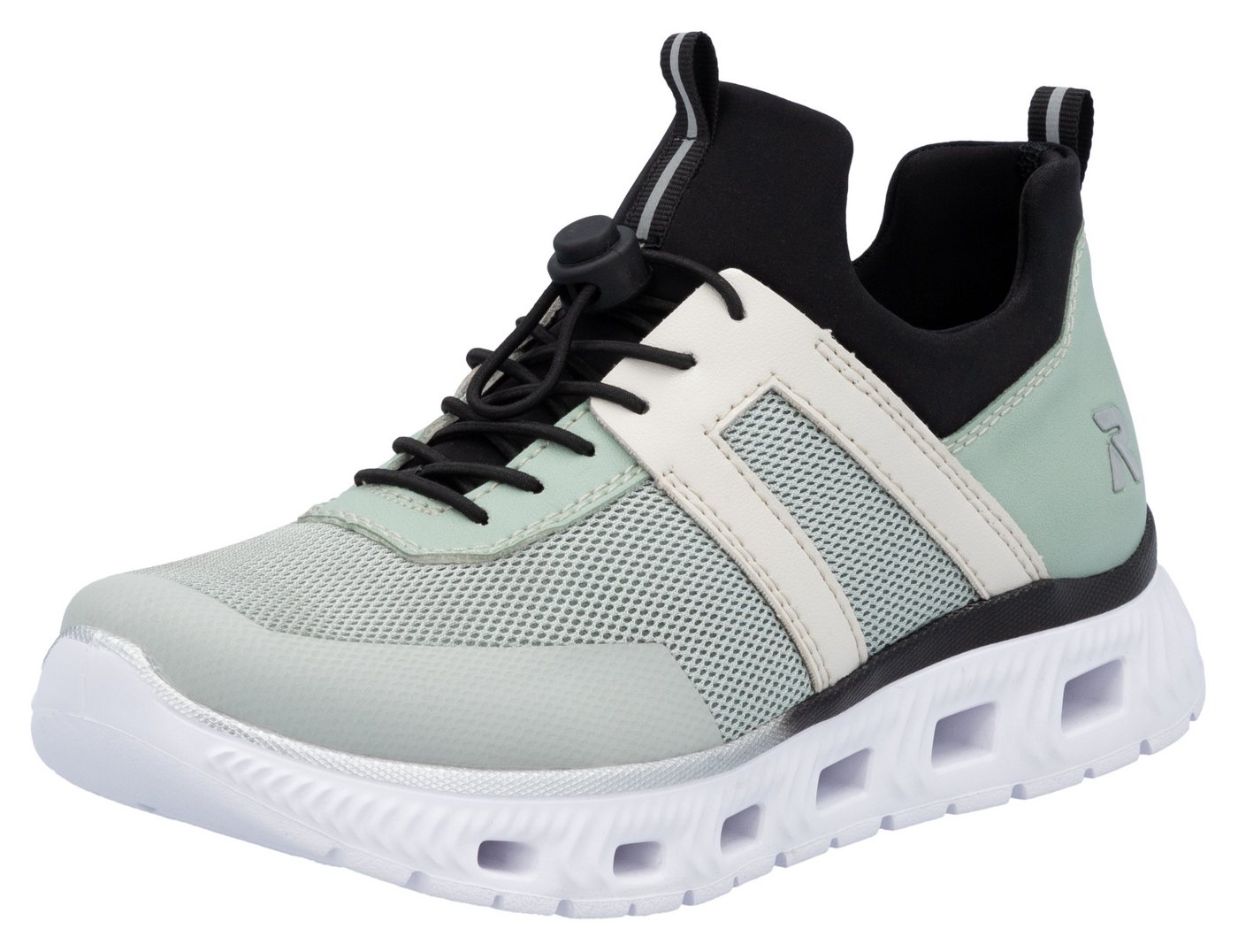RIEKER Sport Slip-On Sneaker Sportschuh, Halbschuh, Freizeitschuh in veganer Verarbeitung