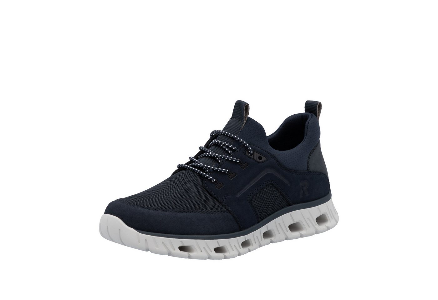 RIEKER Sport Slip-On Sneaker Freizeitschuh, Halbschuh, Slipper mit Anziehlaschen (blau)