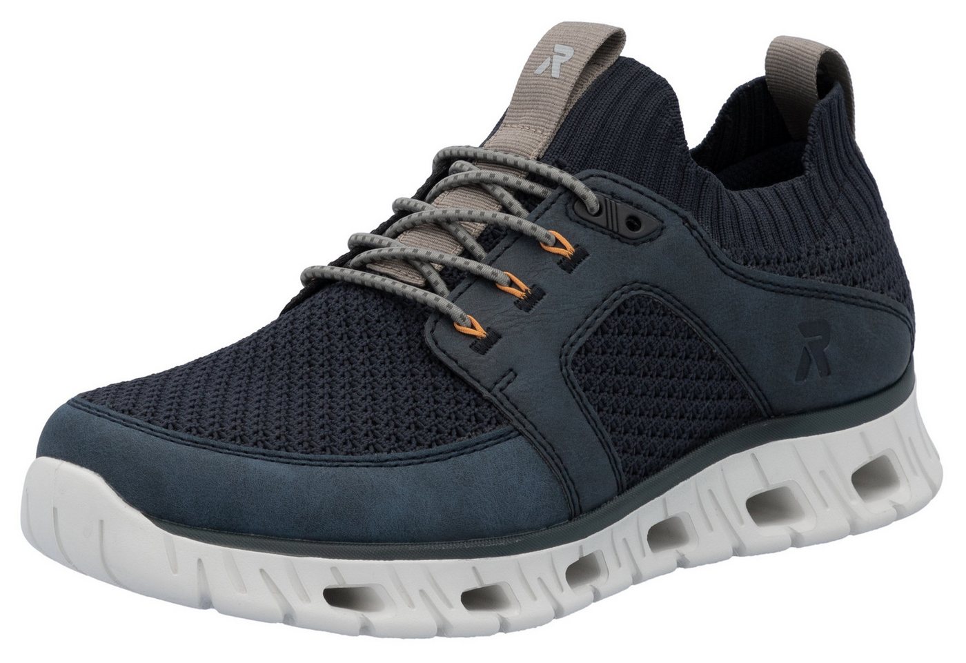 RIEKER Sport Slip-On Sneaker, Halbschuh, Freizeitschuh, Slipper mit modischer Laufsohle