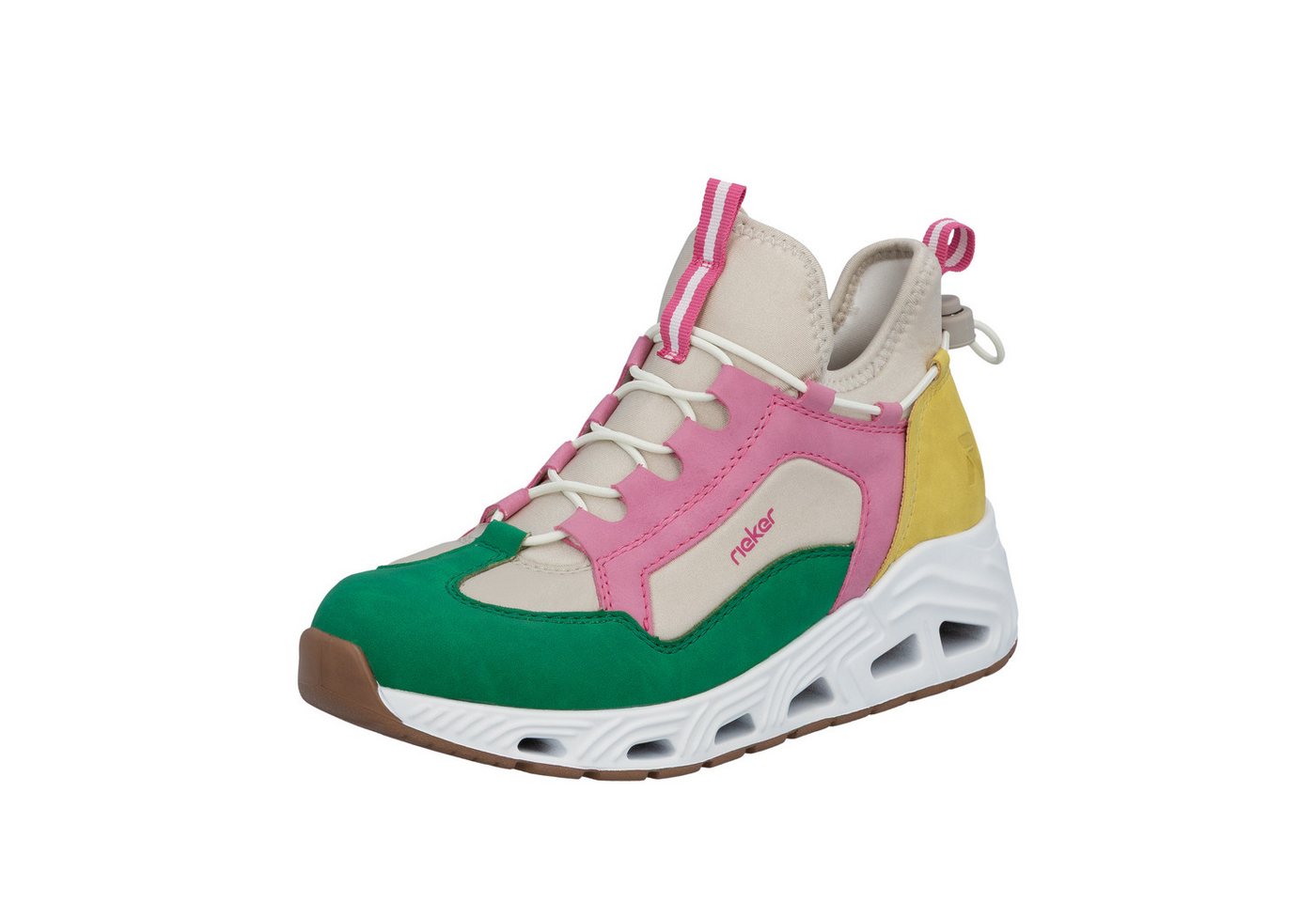 RIEKER Sport Slip-On Sneaker High Top Sneaker, Schlupfschuh mit Schnellverschluss hinten