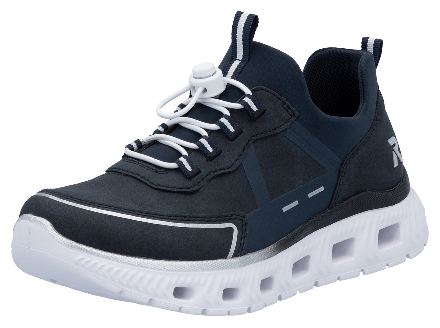 RIEKER Sport Slip-On Sneaker, Schlupfschuh, Halbschuh, Freizeitsneaker mit Schnellverschluss