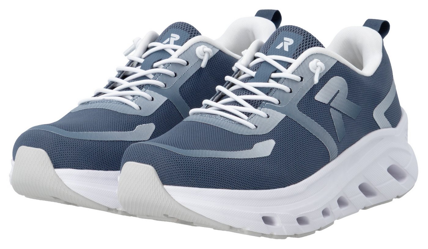 Rieker Sport Slip-On Sneaker Sportschuh, Freizeitsneaker, Halbschuh zum Schlupfen (blau)