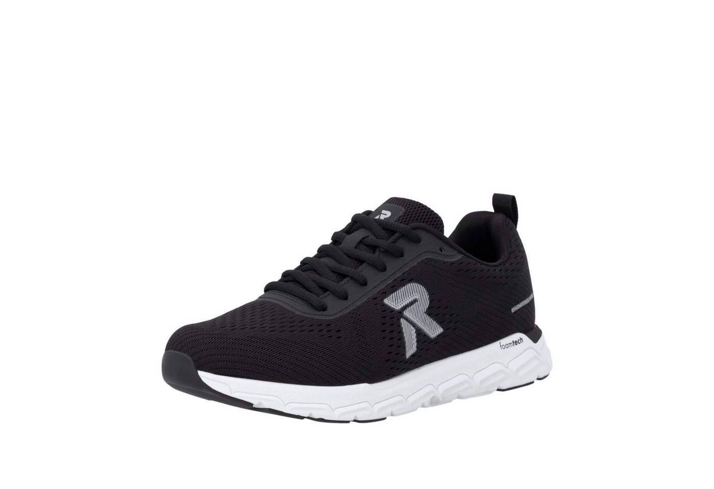 Rieker Sport Sneaker Freizeitschuh, Halbschuh, Schnürschuh mit herausnehmbarer Einlage (schwarz)