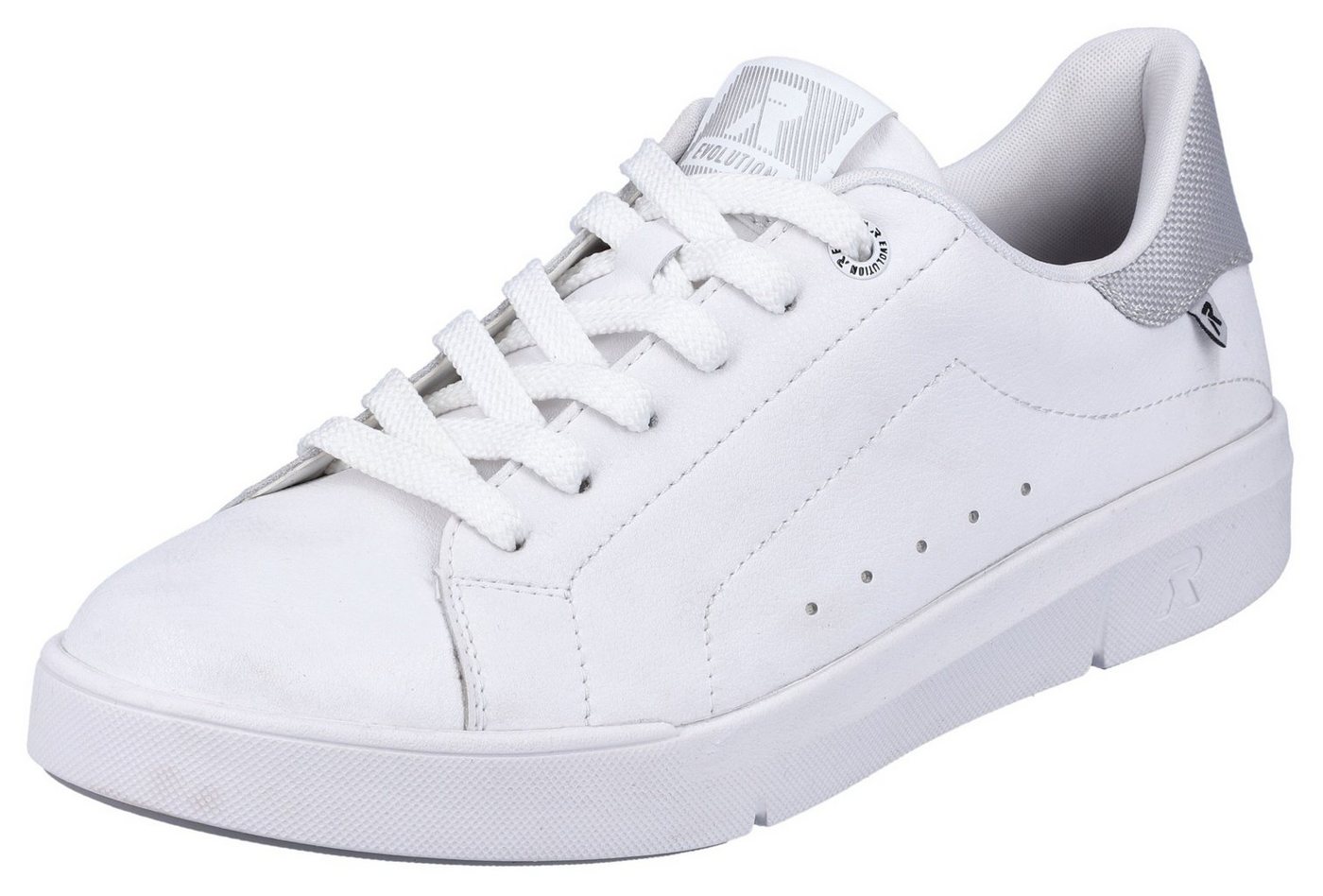 RIEKER Sport Sneaker in monochromer Optik, Freizeitschuh, Halbschuh, Schnürschuh