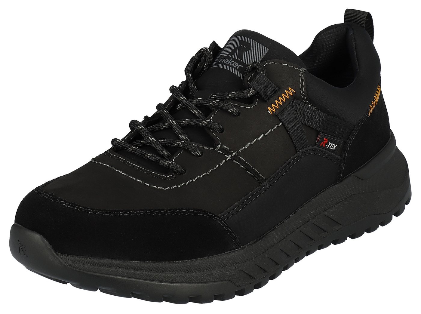 RIEKER Sport Sneaker, Outdoorschuh, Halbschuh, Schnürschuh mit TEX-Ausstattung (schwarz)