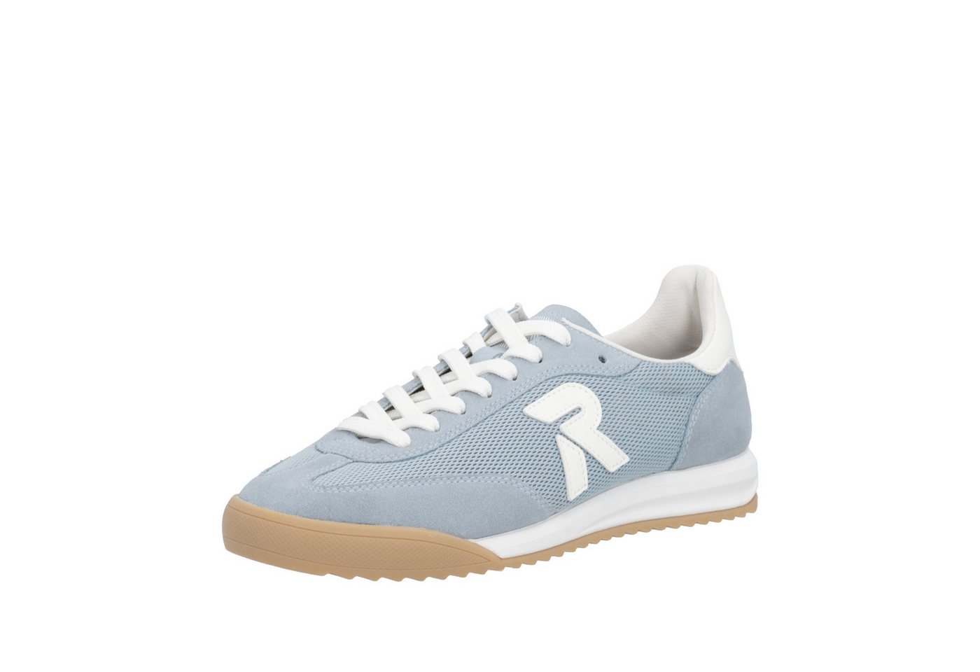 Rieker Sport Sneaker Sportschuh, Schnürschuh, Halbschuh mit gepolstertem Schaftrand (blau/weiß)
