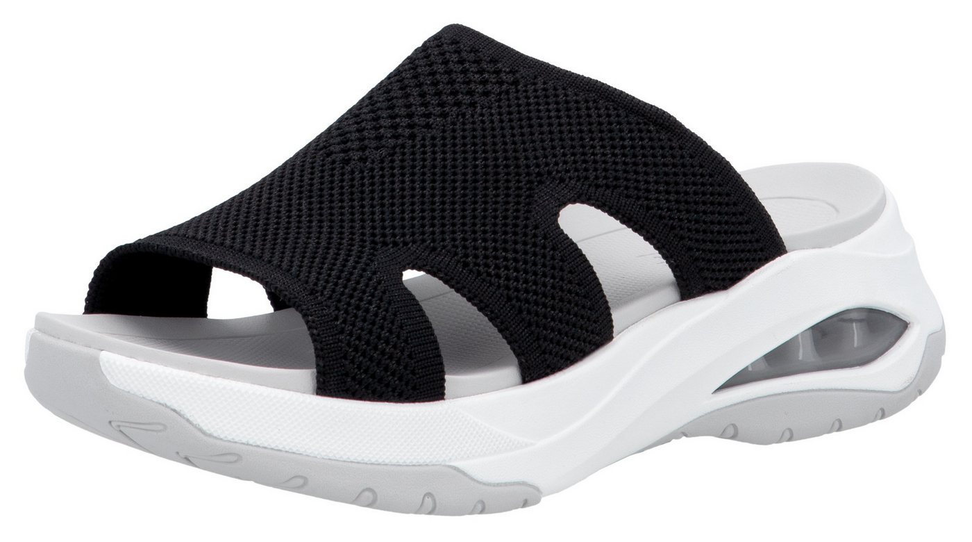 RIEKER Sport vegan Pantolette Sommerschuh, Hausschuh, Keilabsatz, in der Maschine waschbar
