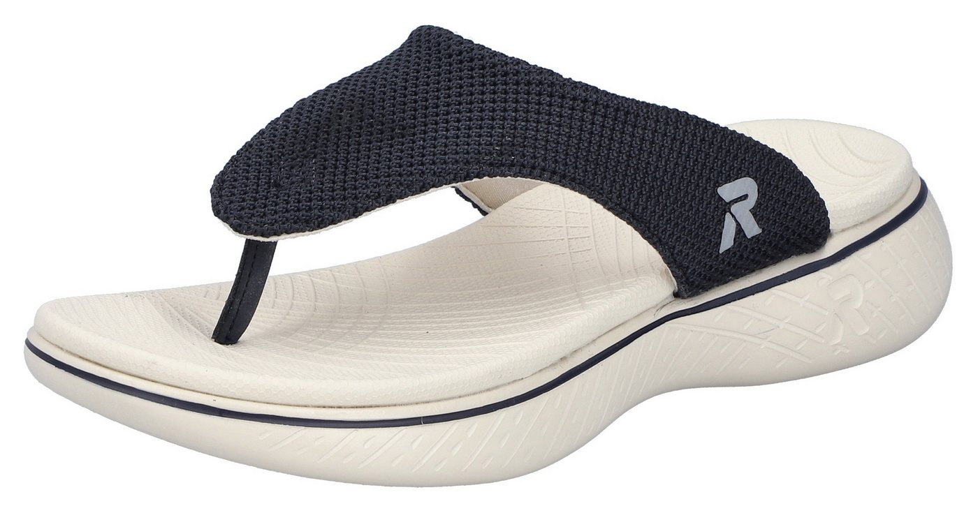 RIEKER Sport Zehentrenner Sommerschuh, Strandschuh, Badeschuh, Urlaubschuh mit weichem Zehensteg