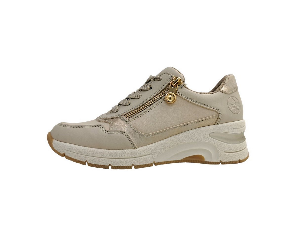 Rieker sportlicher Schnürer Schnürschuh (beige)