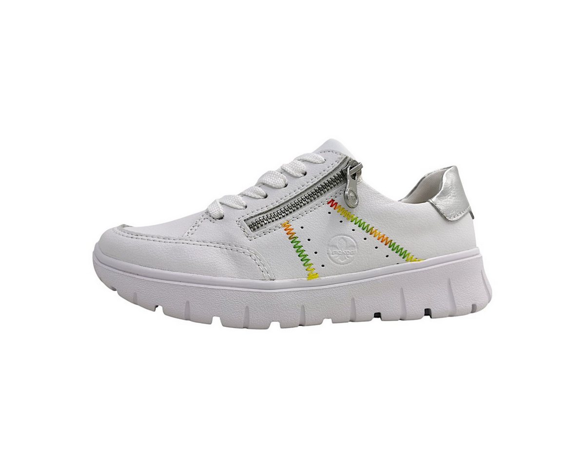 Rieker sportlicher Schnürer Schnürschuh (weiß)