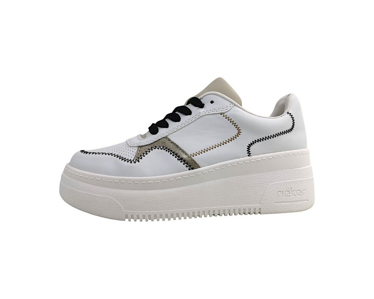 Rieker sportlicher Schnürer Schnürschuh (weiß)