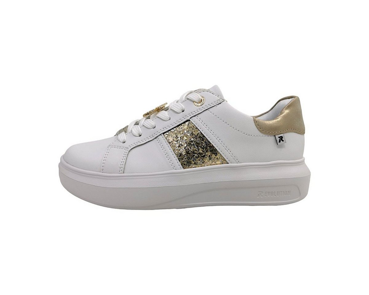 Rieker sportlicher Schnürer Schnürschuh (weiß)