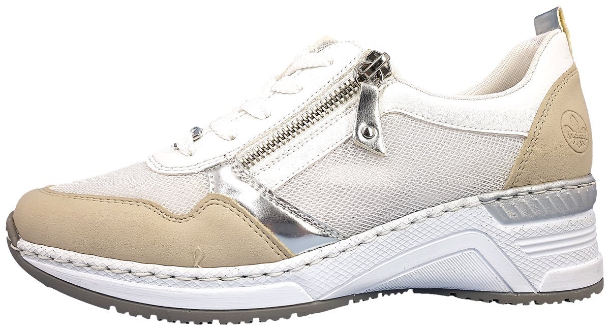 Rieker sportlicher Schnürer Schnürschuh (weiß)