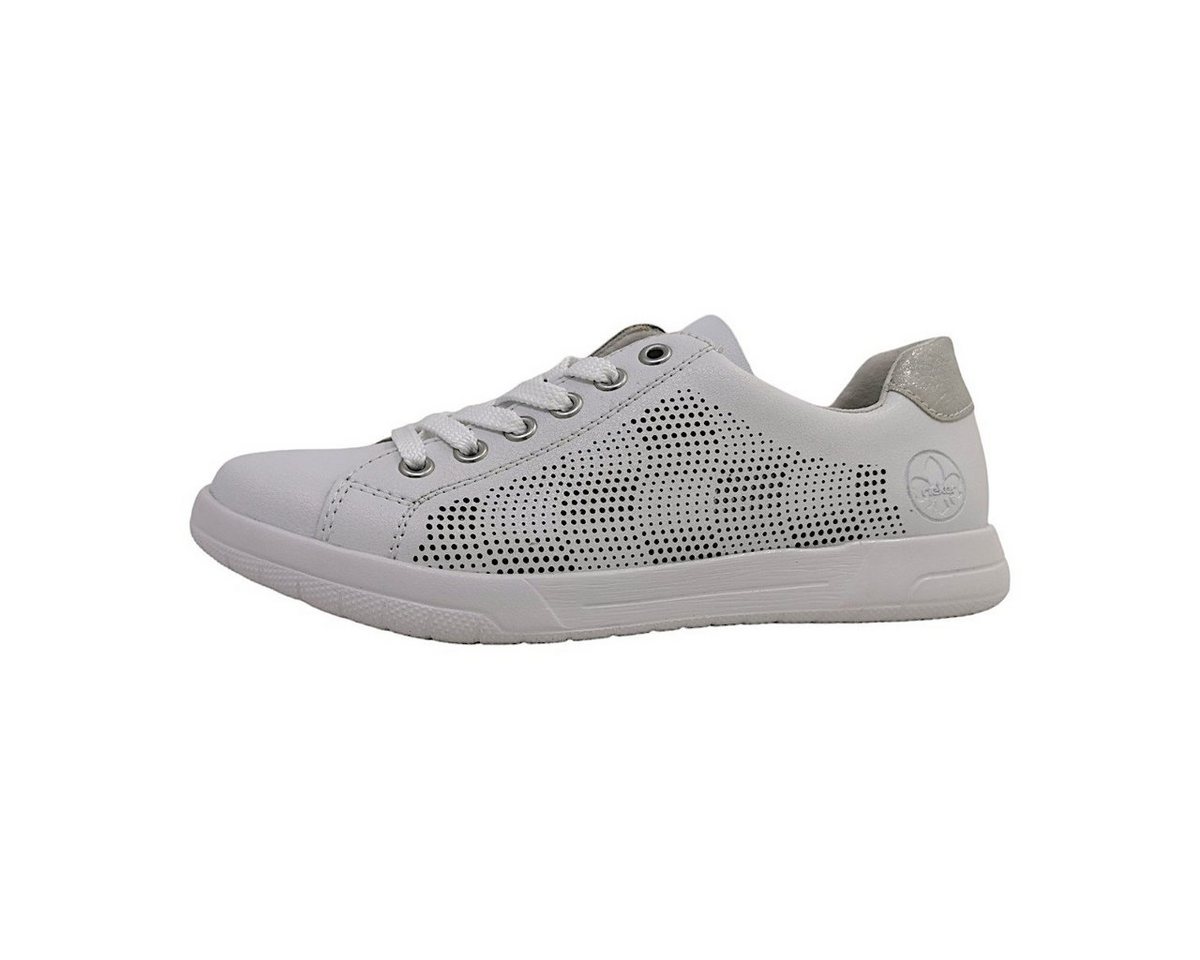Rieker sportlicher Schnürer Schnürschuh (weiß)
