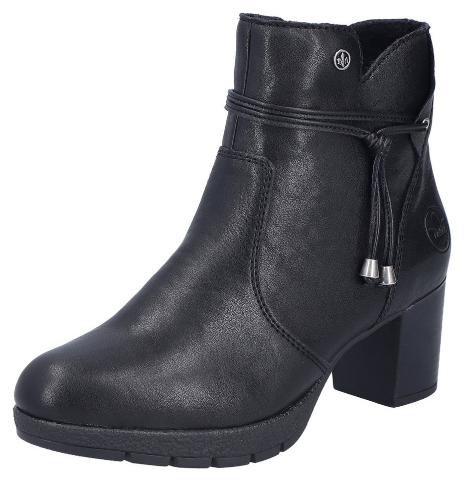 Rieker Stiefelette Businessstiefelette, Blockabsatz, Boots in schmler Form