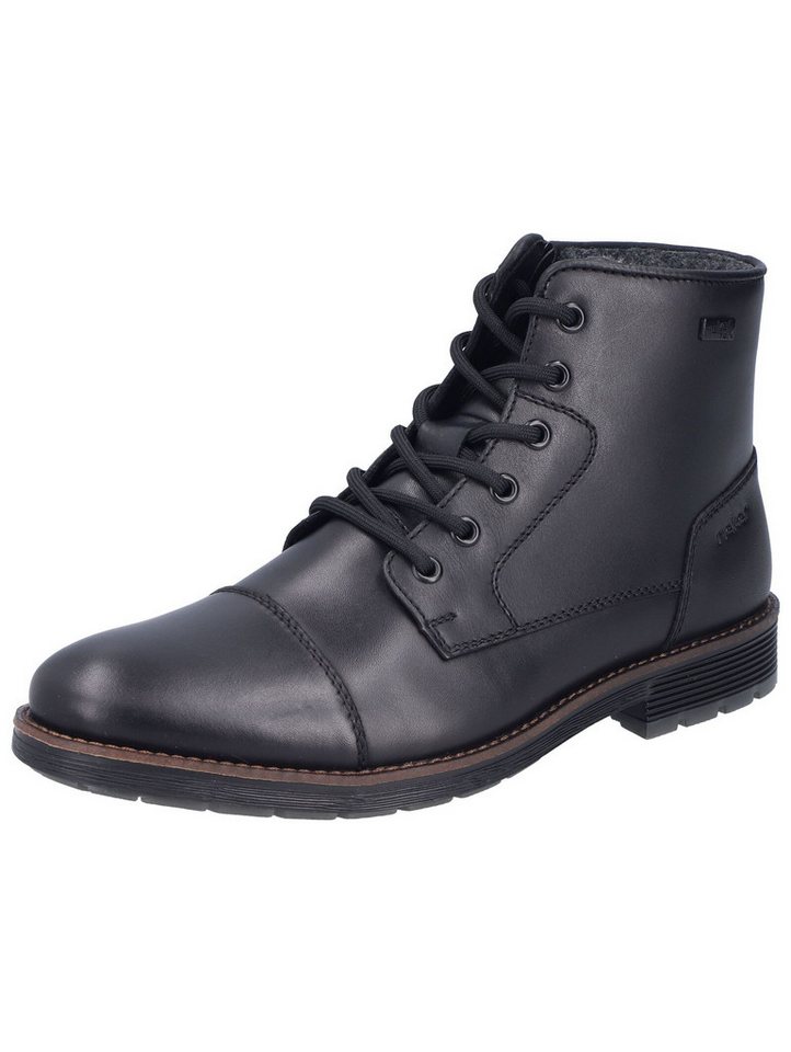 Rieker Stiefelette Glattleder Schnürstiefelette (schwarz)