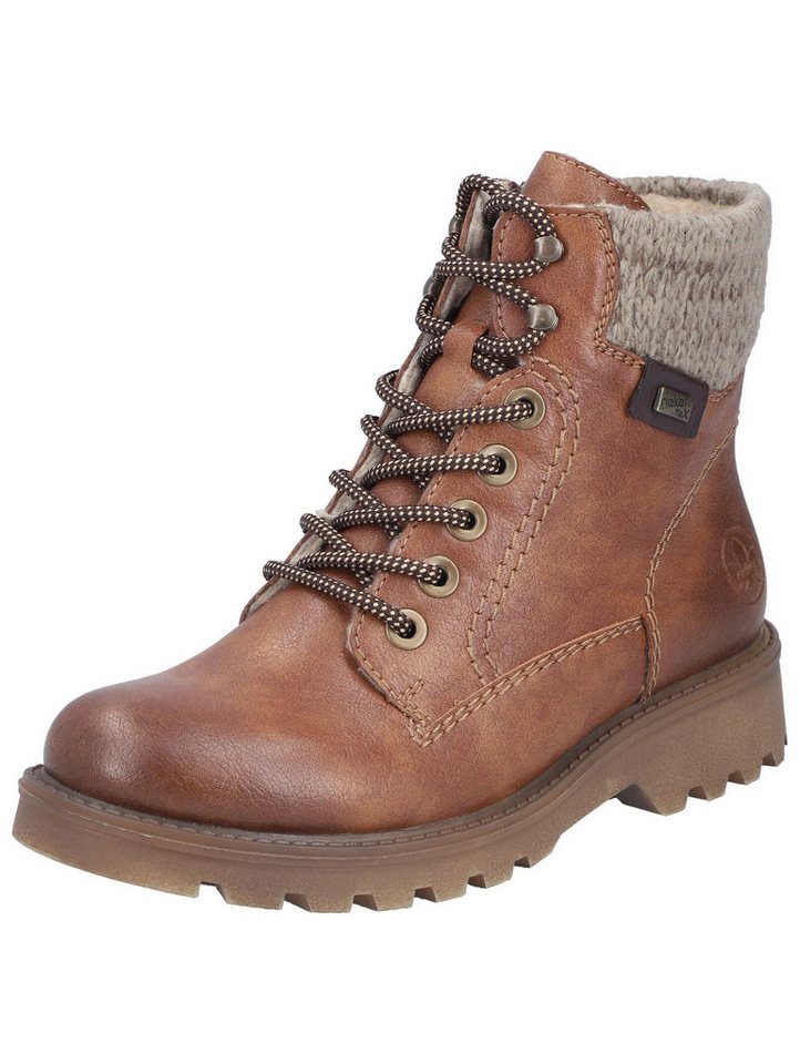 Rieker Stiefelette Lederimitat/Textil Schnürstiefelette