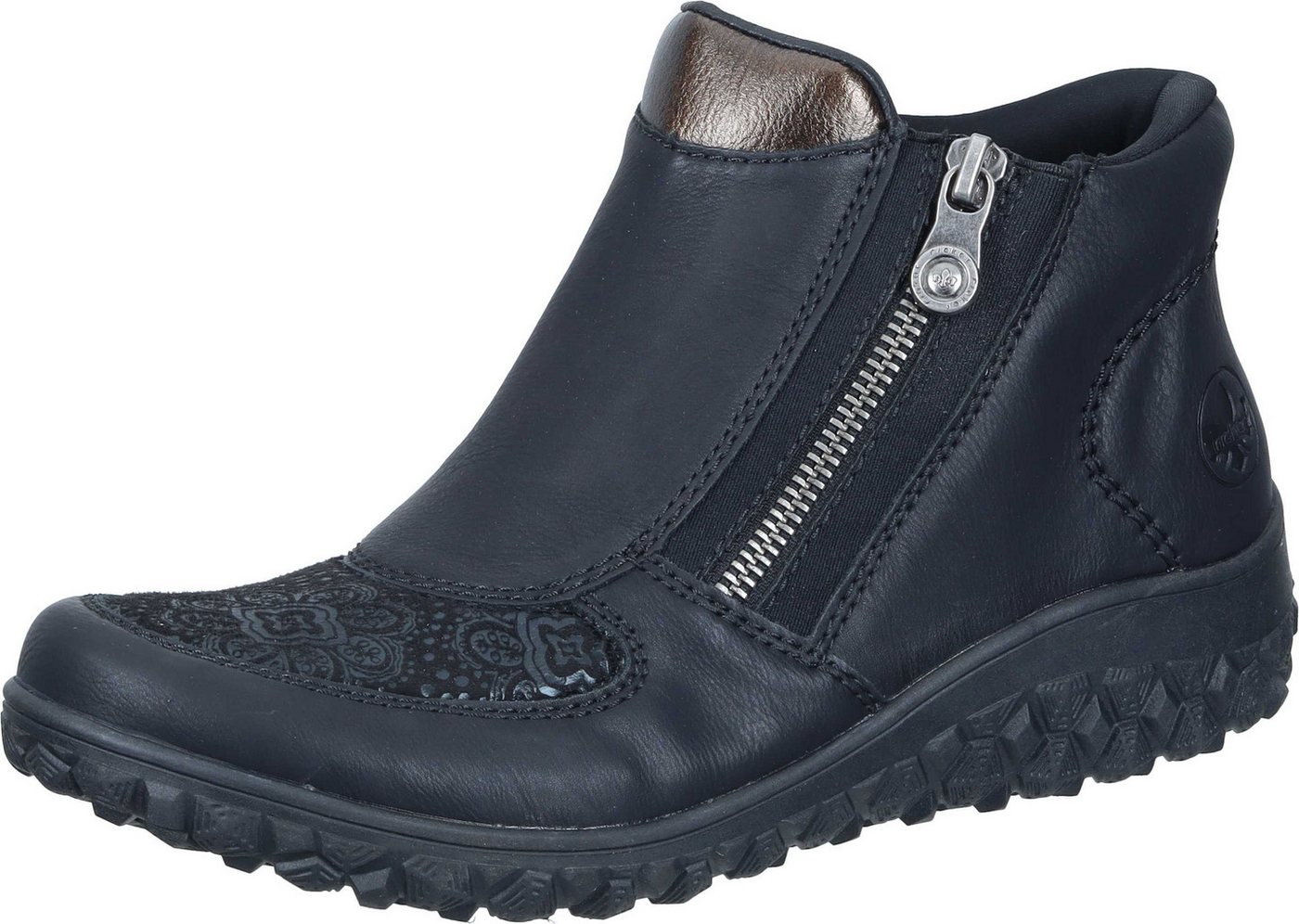 Rieker Stiefeletten Stiefel aus strapazierfähigem Synthetik (schwarz)