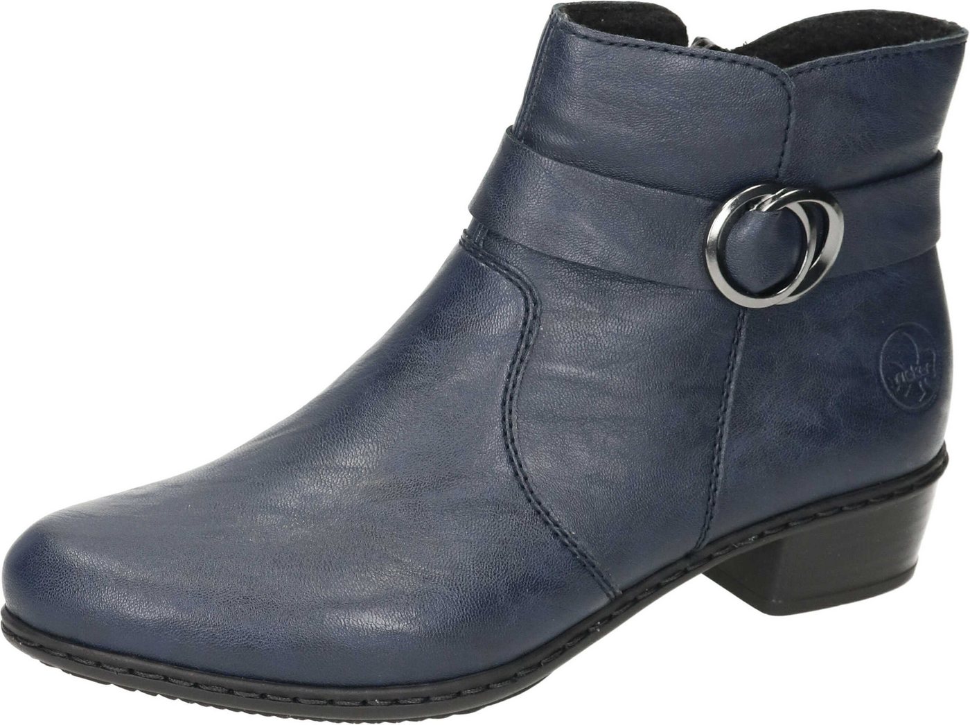 Rieker Stiefeletten Stiefelette aus strapazierfähigem Synthetik (blau)