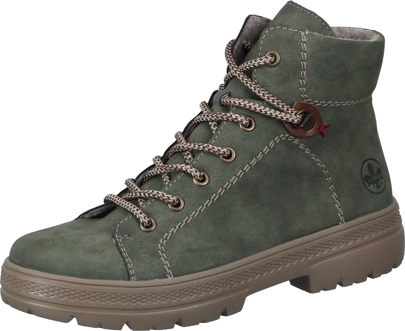 Rieker Stiefeletten Stiefelette aus strapazierfähigem Synthetik (grün)