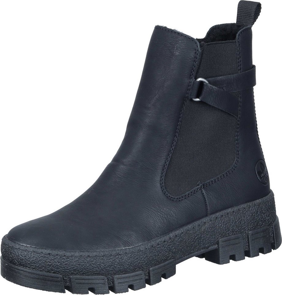 Rieker Stiefeletten Stiefelette aus strapazierfähigem Synthetik (schwarz)