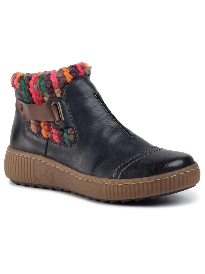 Rieker Stiefeletten Z6684-14 Blau Kombi Stiefelette