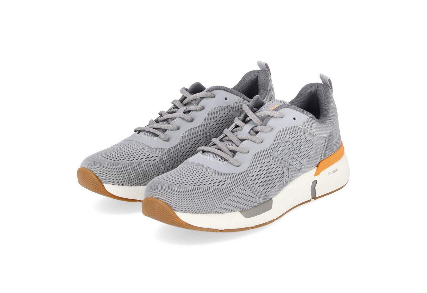 Rieker U1404-40 Herren Textil grey Schnürschuh