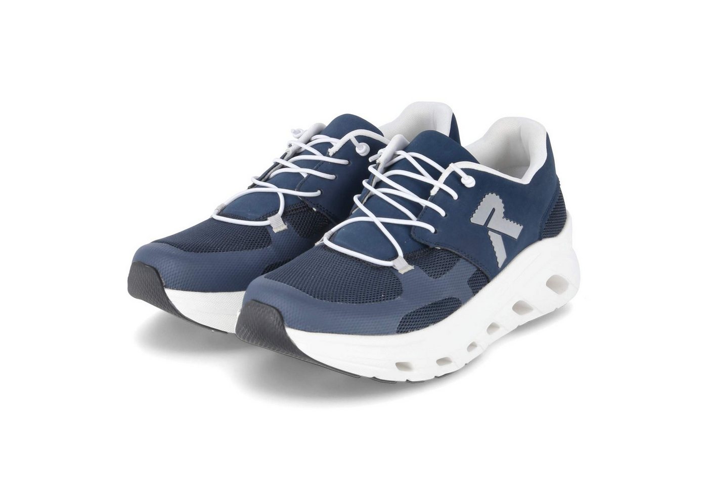 Rieker U3500-14 Herren Textil & Synthetik blau Schnürschuh