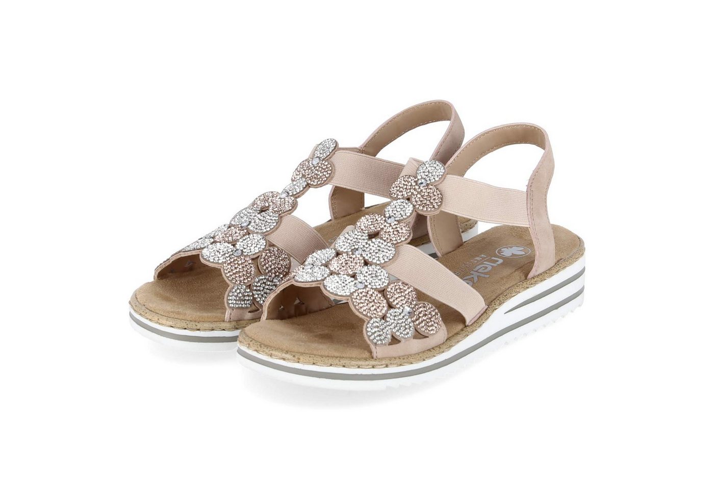 Rieker V0613-90 Damen Synthetik pink Sandalette