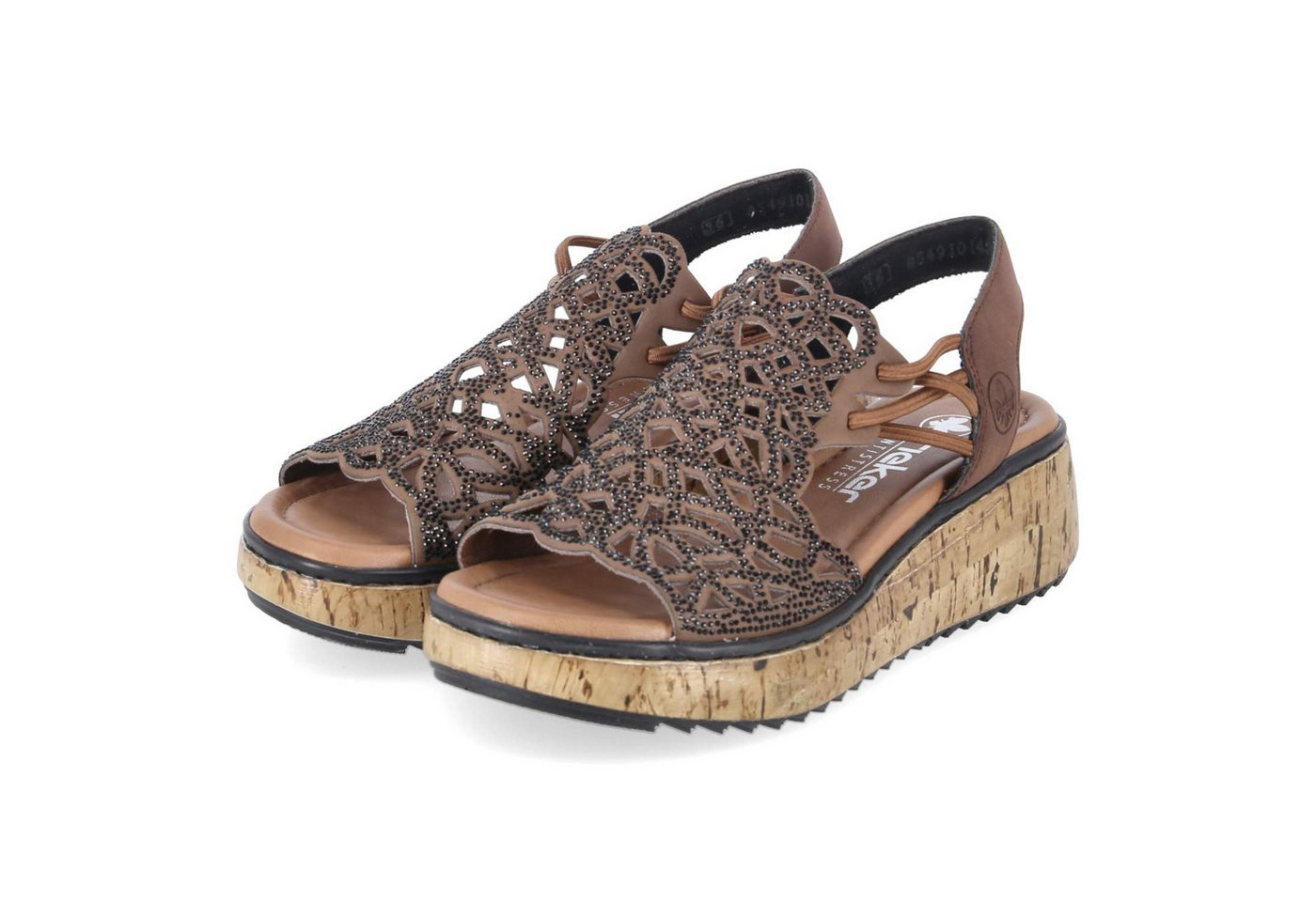 Rieker V1765-24 Damen Synthetik braun Sandalette