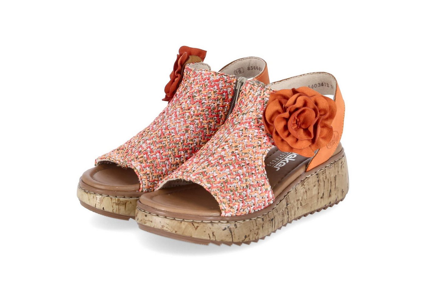 Rieker V1783-90 Damen Textil & Synthetik orange Sandalette