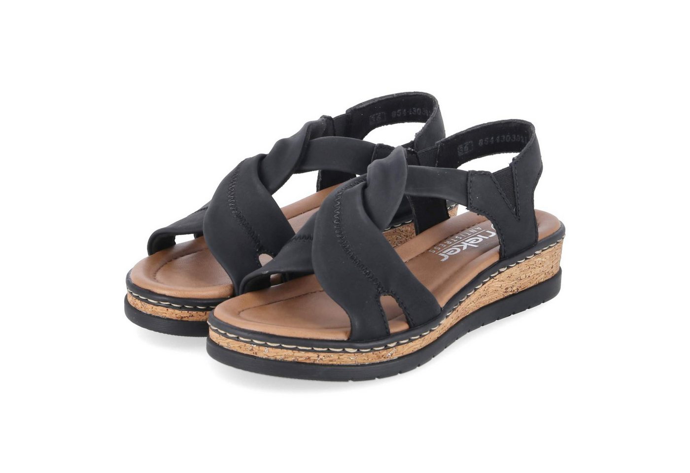 Rieker V4161-00 Damen Synthetik schwarz Sandalette