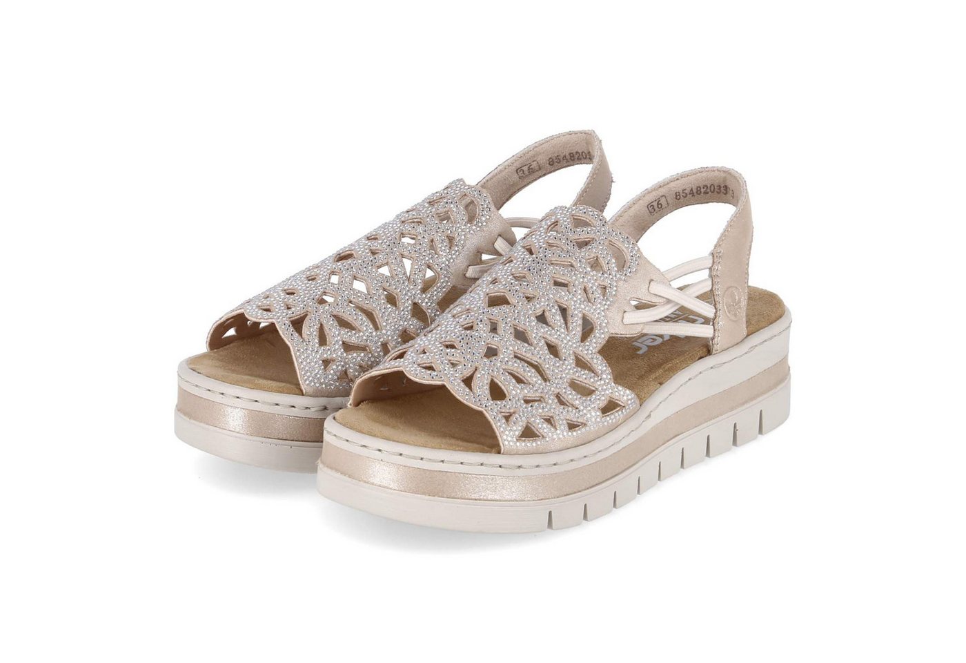 Rieker V4941-60 Damen Synthetik beige Sandalette