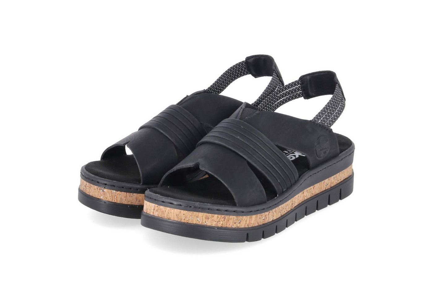 Rieker V4959-00 Damen Synthetik schwarz Sandalette