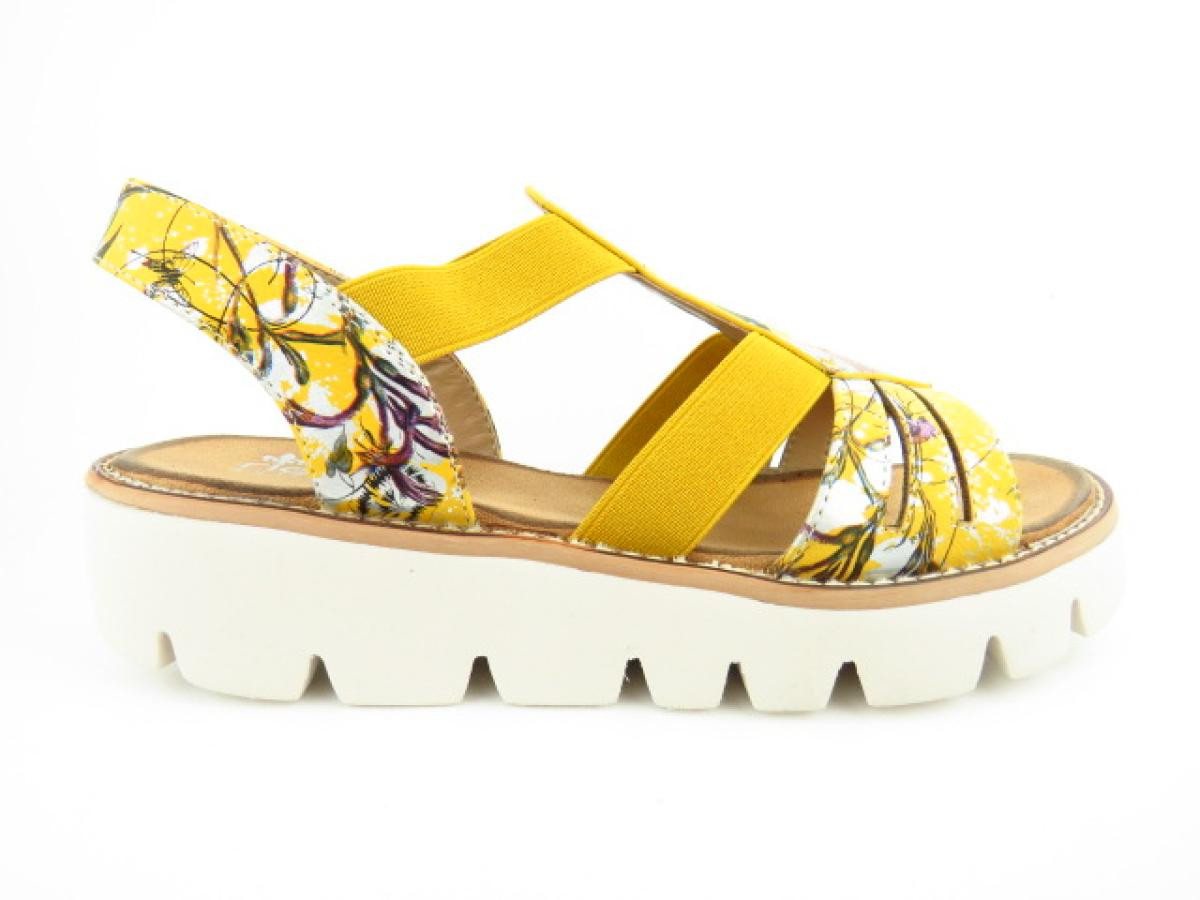 Rieker V7371-91 gelb Sandalette