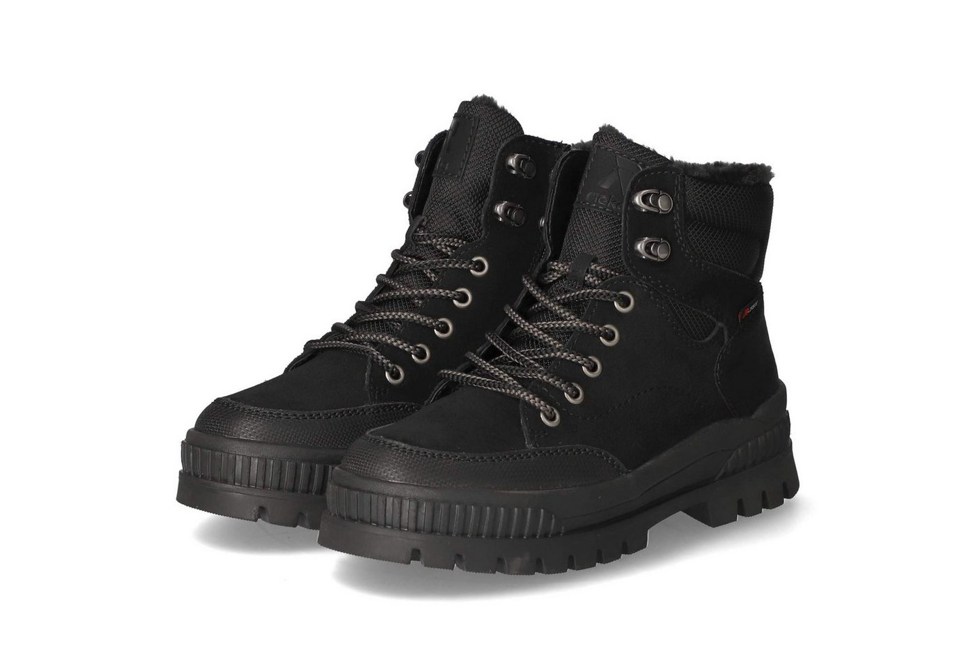 Rieker W2176-00 Damen Leder und Synthetik schwarz Winterstiefel
