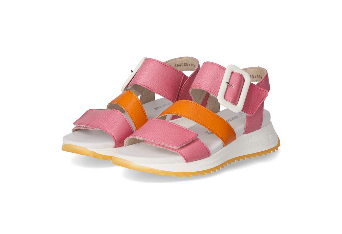 Rieker W2950-31 Damen Glattleder pink Sandalette
