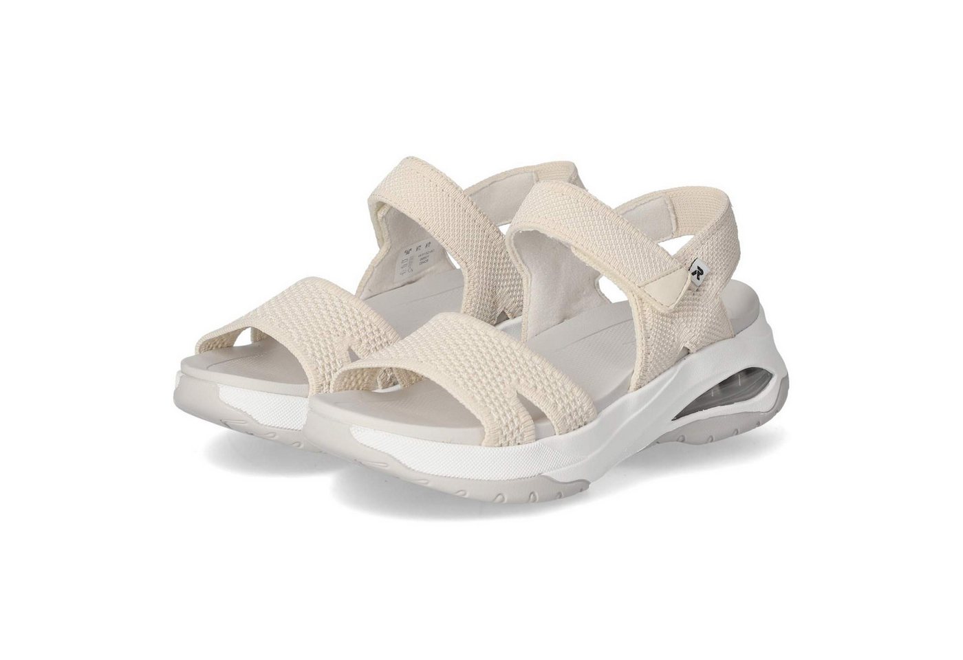 Rieker W3152-60 Damen Textil beige Sandalette