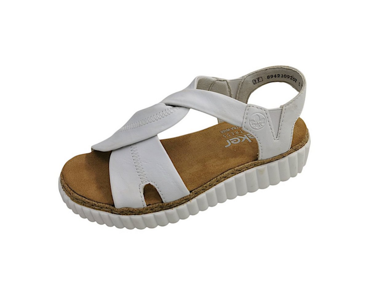 Rieker Sandalette Plateausandale (weiß)