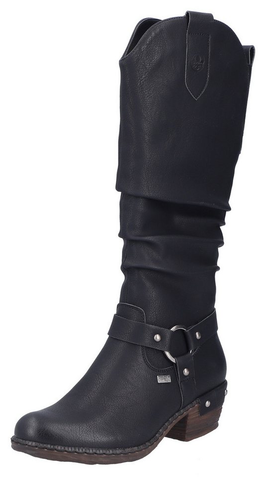 Rieker Westernstiefel, Blockabsatz, Cowboystiefel mit wasserabweisender riekerTEX-Membran (schwarz)