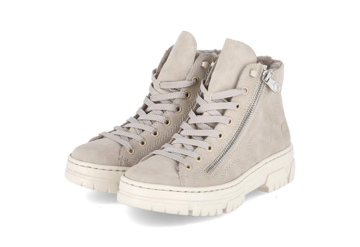 Rieker Z7410-62 Damen Kunstleder beige Winterstiefel